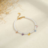 Colorful Zircon Pearl Necklace Exquisite Light Luxury