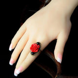 Year Of Birth Cinnabar Rose Pendant Necklace Women's Sweater Chain Short