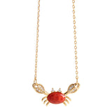 Cute Red Little Crab Element Clavicle Chain