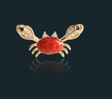 Cute Red Little Crab Element Clavicle Chain