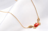 Cute Red Little Crab Element Clavicle Chain