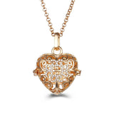 Aromatherapy Zircon Cage Hollow Necklace Essential Oil Diffuser Perfume Box Antique Traditional Han Clothing Accessories