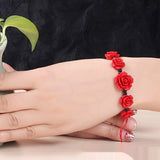 Year Of Birth Cinnabar Rose Pendant Necklace Women's Sweater Chain Short