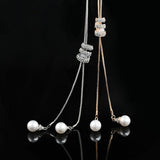 Female Accessories Pearl Necklace Twin High Sense