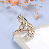 Ring Special-interest Design Irregular Geometric Rose Gold