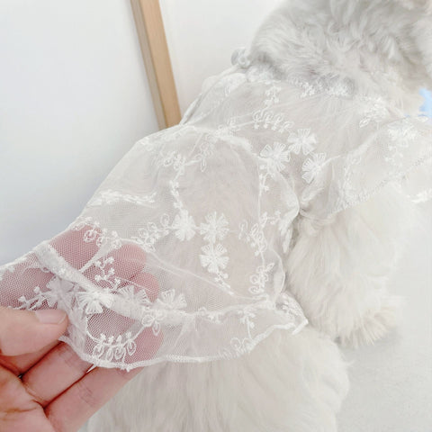 Summer Dog Skirt Thin Clothes Cute Embroidered