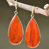 Vintage Tigereye Long Water Drops Earrings