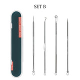 Blackhead Acne Remover 4pcs Comedone Black Head Blemish Pimple Removal Needle Face Skin Beauty Care Cleansing Pore Cleanser