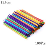 100/50Pcs Orange Wood Nail Sticks Double Sided Cuticle Pusher Remover Rhinestones Dotting Tools Nail Art Manicure Pedicure Care
