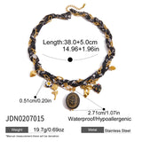 Dripping Oil Love Heart Flowers Rope Necklace Female