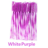 ANNAFRIS 50Pcs  Disposable Eyelash  Brush Soft Head Crystal Eyebrow Brush Lash Extension Brush  Mascara Wand Makeup Tool
