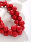 Red Handmade Beads Necklace Hot Sales Resin Necklace Beach Style Gift for Girls