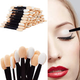 10/30/50100Pcs/ Bag Small Portable Eyeshadow Applicators In Bulk Double Sponge Eye Shadow Brush Makeup Mini Tools Wholesale