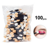 10/30/50100Pcs/ Bag Small Portable Eyeshadow Applicators In Bulk Double Sponge Eye Shadow Brush Makeup Mini Tools Wholesale