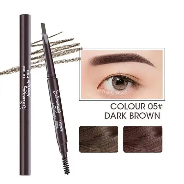 2 in 1 Eyebrow pencil professional Cosmetics makeup for women 5 Colors Waterproof Eyebrow Tattoo brush Long Lasting eyebrow pen