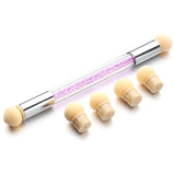 Sponge Heads Replacement Nails Art Gel Polish Color Gradient Brush Glitter Powder Dotting Pen For Manicure Accessories Tools
