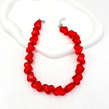 Fashionable And Popular Acrylic Red Love Necklace Bead Jewelry Accessories