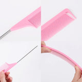 3pcs Hair Styling Comb Set Teasing Hair Brush Triple Teasing Comb Rat Tail Combs Edge Brush Hair Tail Tools Braid Tool Loop