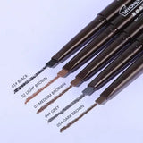 2 in 1 Eyebrow pencil professional Cosmetics makeup for women 5 Colors Waterproof Eyebrow Tattoo brush Long Lasting eyebrow pen