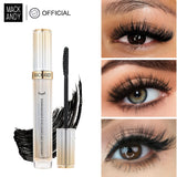 MACKANDY Waterproof 3D Lengthening Mascara Black Eyelash Extension Eye Lashs Brush Long-Wearing Silk Mascara Cosmetics Gift