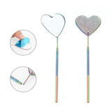 Multifunction Lashes Mirror Stainless Steel Magnifying Mirror For Checking False Eyelashes Extension Lash Makeup Supplies