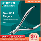 MR.GREEN Nail Cuticle Nipper Manicure Scissors Stainless Steel Tweezer Clipper Dead Skin Remover Scissor Pusher Tool Trimmer