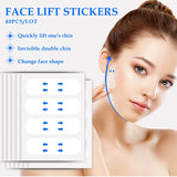 40/80PCS V-Shape Face Wrinkle Sagging Skin Adhesive Tape Lifting Face Stickers Invisible Transparent Thin Face Patche Lift Tools