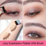 Two-color Matte Eye Shadow Double Small Box Lazy Eye Shadow  Easy to Carry Eyeshadow Tray Professional Women's Cosmetics