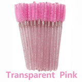 ANNAFRIS 50Pcs  Disposable Eyelash  Brush Soft Head Crystal Eyebrow Brush Lash Extension Brush  Mascara Wand Makeup Tool