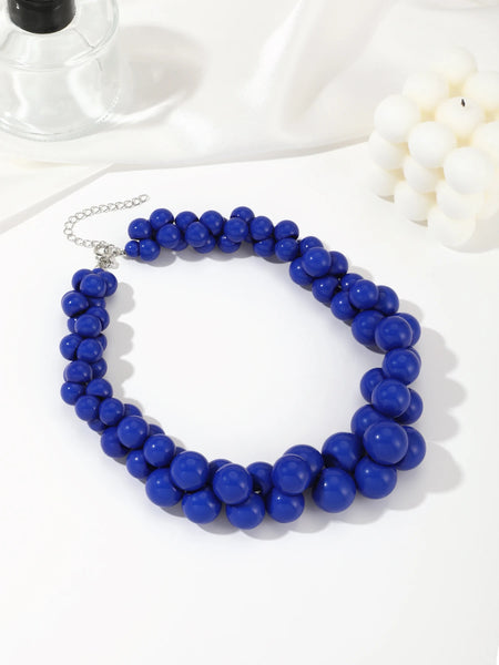 Red Handmade Beads Necklace Hot Sales Resin Necklace Beach Style Gift for Girls