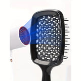 Hair Styling Kit for All Hair Types - 7Pcs Set with Detangler Brush  Bristle & Double-Sided Edge Brushes Scalp Massager Salon