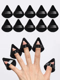 10pcs Triangle Shape Velvet Powder Puffs, Soft Makeup Blender Sponges For Face Contouring, Eyes & Corners