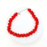 Fashionable And Popular Acrylic Red Love Necklace Bead Jewelry Accessories