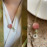 Chinese Style Vintage Peace Buckle Pendant Necklaces Beads Chains Choker Set Fashion Jewelry for Women Lady Gift Accessories New