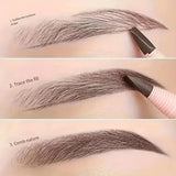 6 Colors Option Eyebrow Pencil Waterproof and Non-smudge Genuine Wood Hard Core Wholesale Wood Eyebrow Pencil Eyebrow Pen Golden