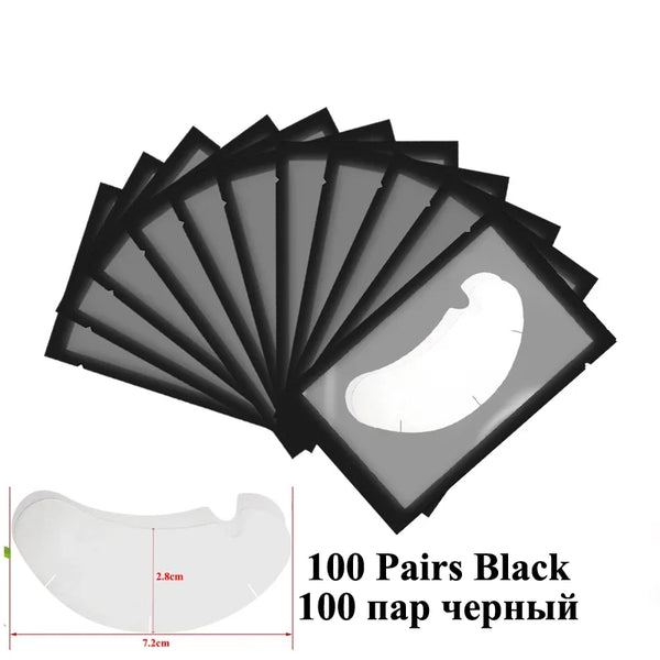 100pairs  U Shape Eyelash Pads Grafted Lash Hydrogels Gel Patches Under Eye Pads for Eyelash Extension Tips Sticker Makeup Tools