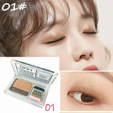 Two-color Matte Eye Shadow Double Small Box Lazy Eye Shadow  Easy to Carry Eyeshadow Tray Professional Women's Cosmetics
