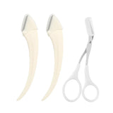 Karsyngirl 1/2/3Pcs Eyebrow Trimming Knife Eyebrow Face Razor For Women Eyebrow Scissors With Comb Brow Trimmer Scraper