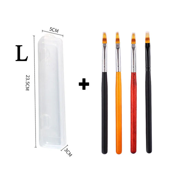 Nail Art Brush Lace Ombre Design Acrylic Nail Gradient Pen DIY UV Gel Painting Drawing Flowers Manicure Salon Tools