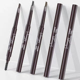 2 in 1 Eyebrow pencil professional Cosmetics makeup for women 5 Colors Waterproof Eyebrow Tattoo brush Long Lasting eyebrow pen