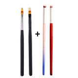 Nail Art Brush Lace Ombre Design Acrylic Nail Gradient Pen DIY UV Gel Painting Drawing Flowers Manicure Salon Tools