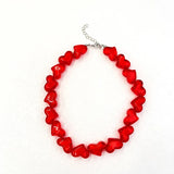 Fashionable And Popular Acrylic Red Love Necklace Bead Jewelry Accessories