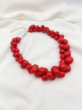 Red Handmade Beads Necklace Hot Sales Resin Necklace Beach Style Gift for Girls