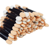 10/30/50100Pcs/ Bag Small Portable Eyeshadow Applicators In Bulk Double Sponge Eye Shadow Brush Makeup Mini Tools Wholesale
