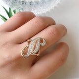 Ring Special-interest Design Irregular Geometric Rose Gold