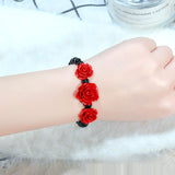 Year Of Birth Cinnabar Rose Pendant Necklace Women's Sweater Chain Short