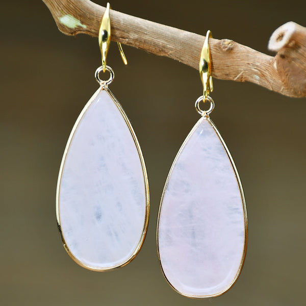 Vintage Tigereye Long Water Drops Earrings