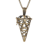 Aromatherapy Zircon Cage Hollow Necklace Essential Oil Diffuser Perfume Box Antique Traditional Han Clothing Accessories