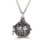 Aromatherapy Zircon Cage Hollow Necklace Essential Oil Diffuser Perfume Box Antique Traditional Han Clothing Accessories
