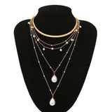 Female Accessories Pearl Necklace Twin High Sense